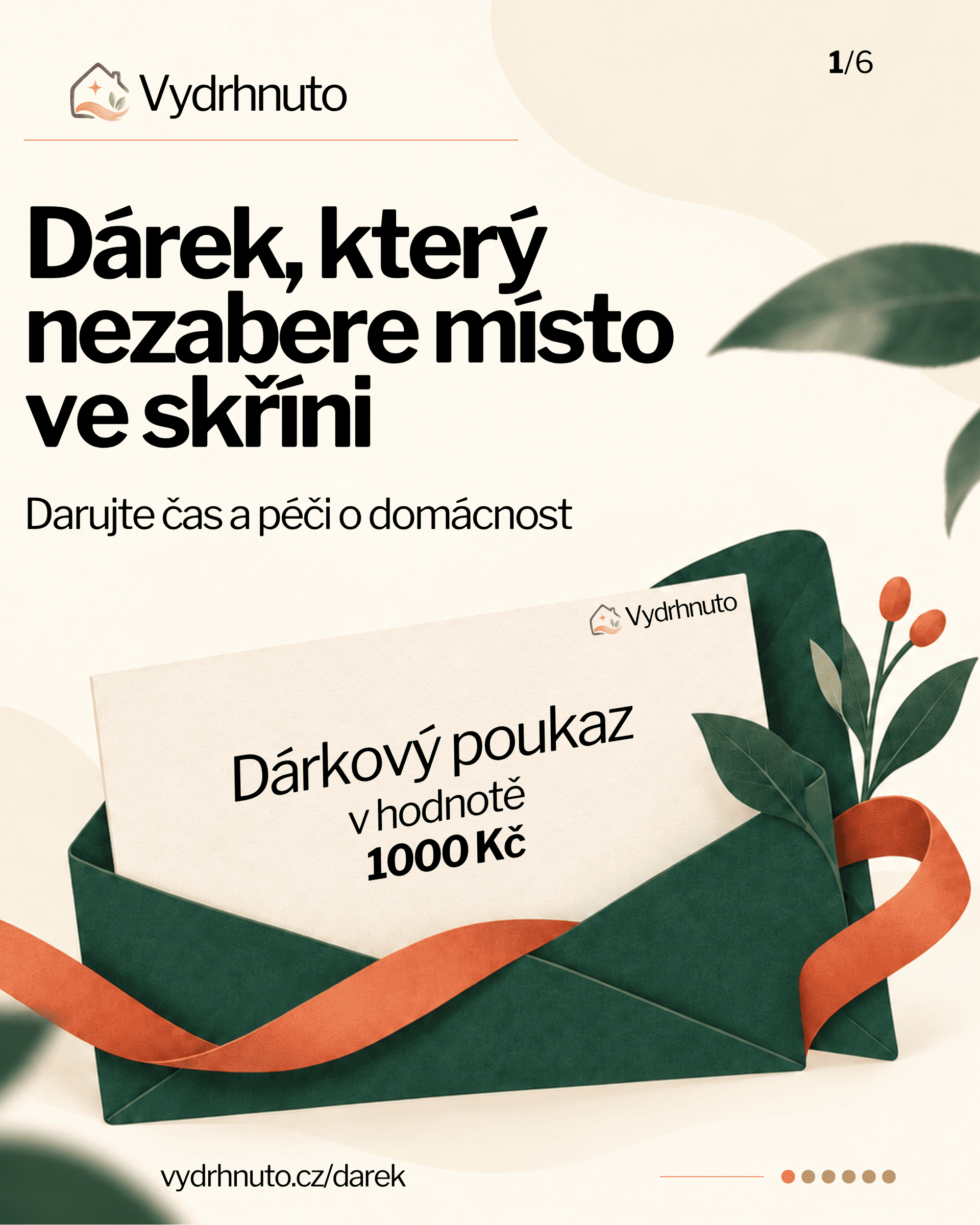 Dárek, který nezabere místo ve skříni. Darujte čas a péči o domácnost.